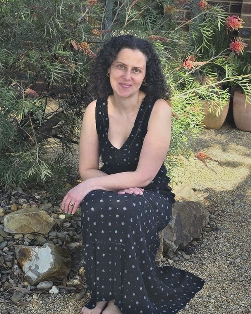 Marie, in her garden